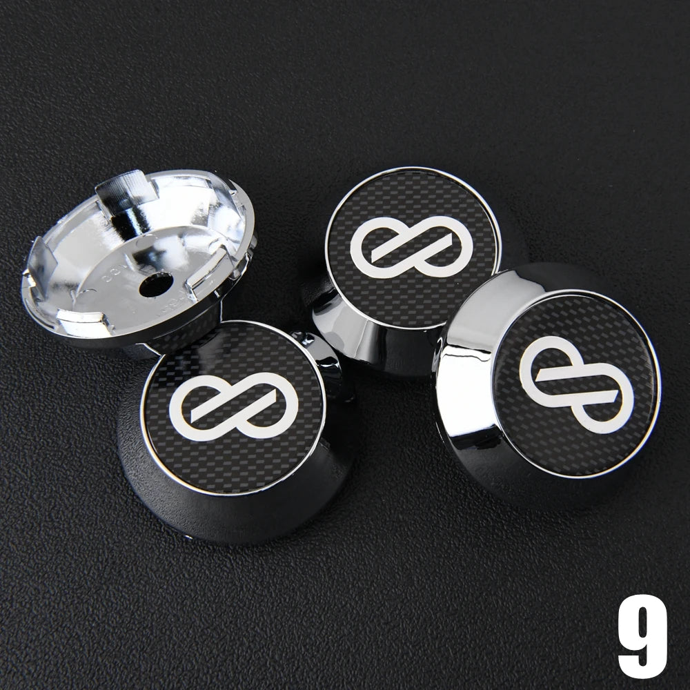 4PCS JDM ENKEI RPF1 Rim Cap 60Mm Clip Sport Wheel Center Cap ENKEI 15" Racing Wheel Cover Hub Cap Black & Silver