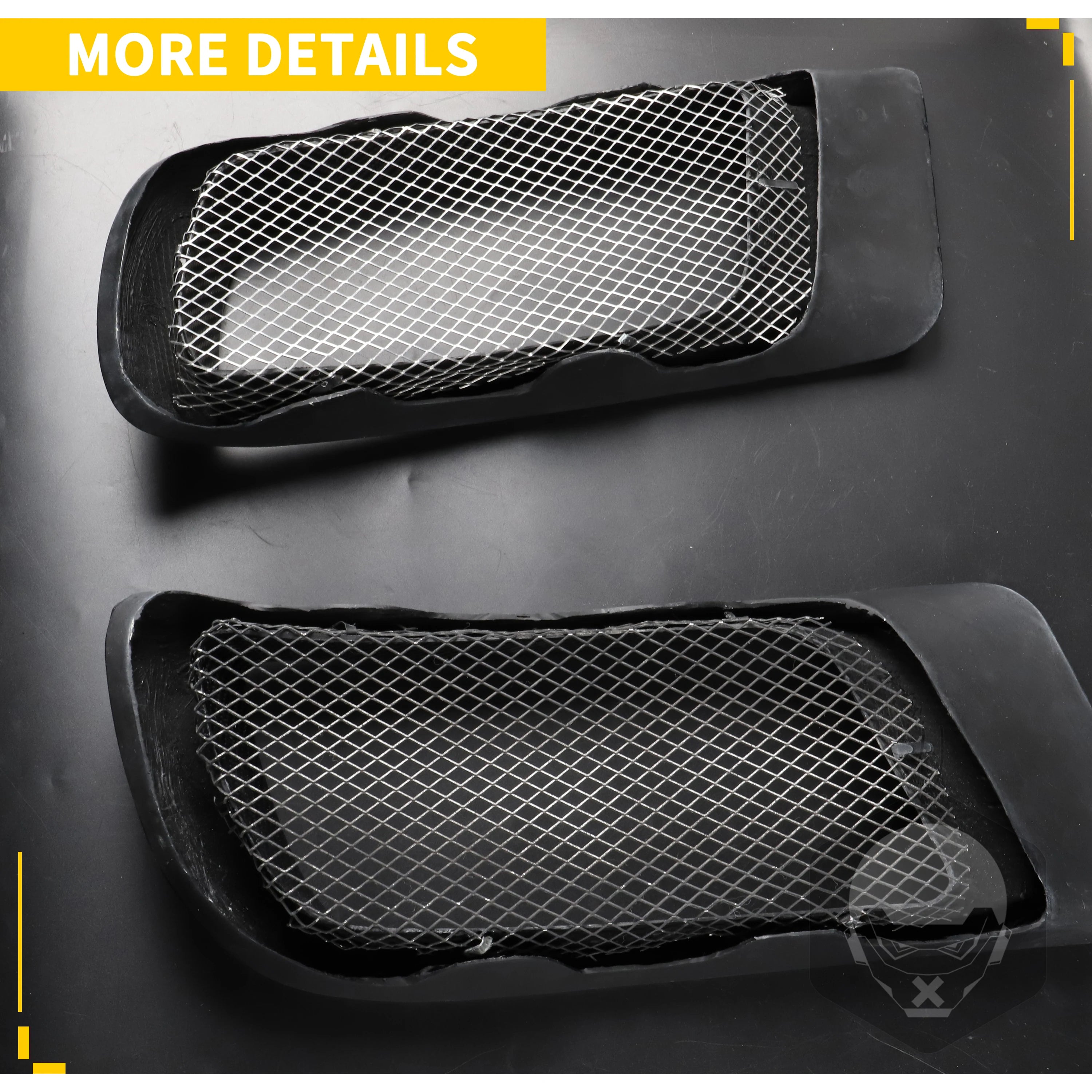 For Lancer Evolution EVO X 10 Gen 2008-2010 Ralliart Style Front Bumper Side Air Duct Intake Real Carbon Fiber Black 1 Pair