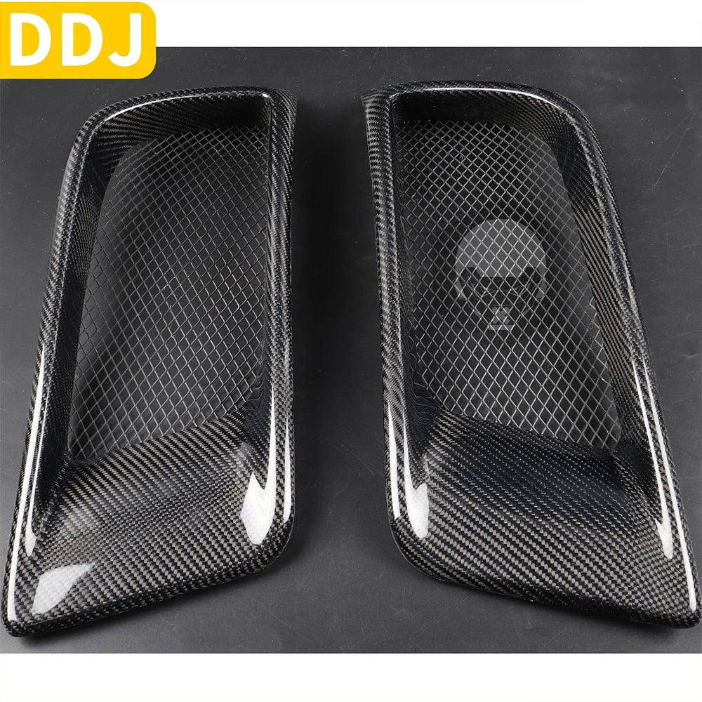 For Lancer Evolution EVO X 10 Gen 2008-2010 Ralliart Style Front Bumper Side Air Duct Intake Real Carbon Fiber Black 1 Pair