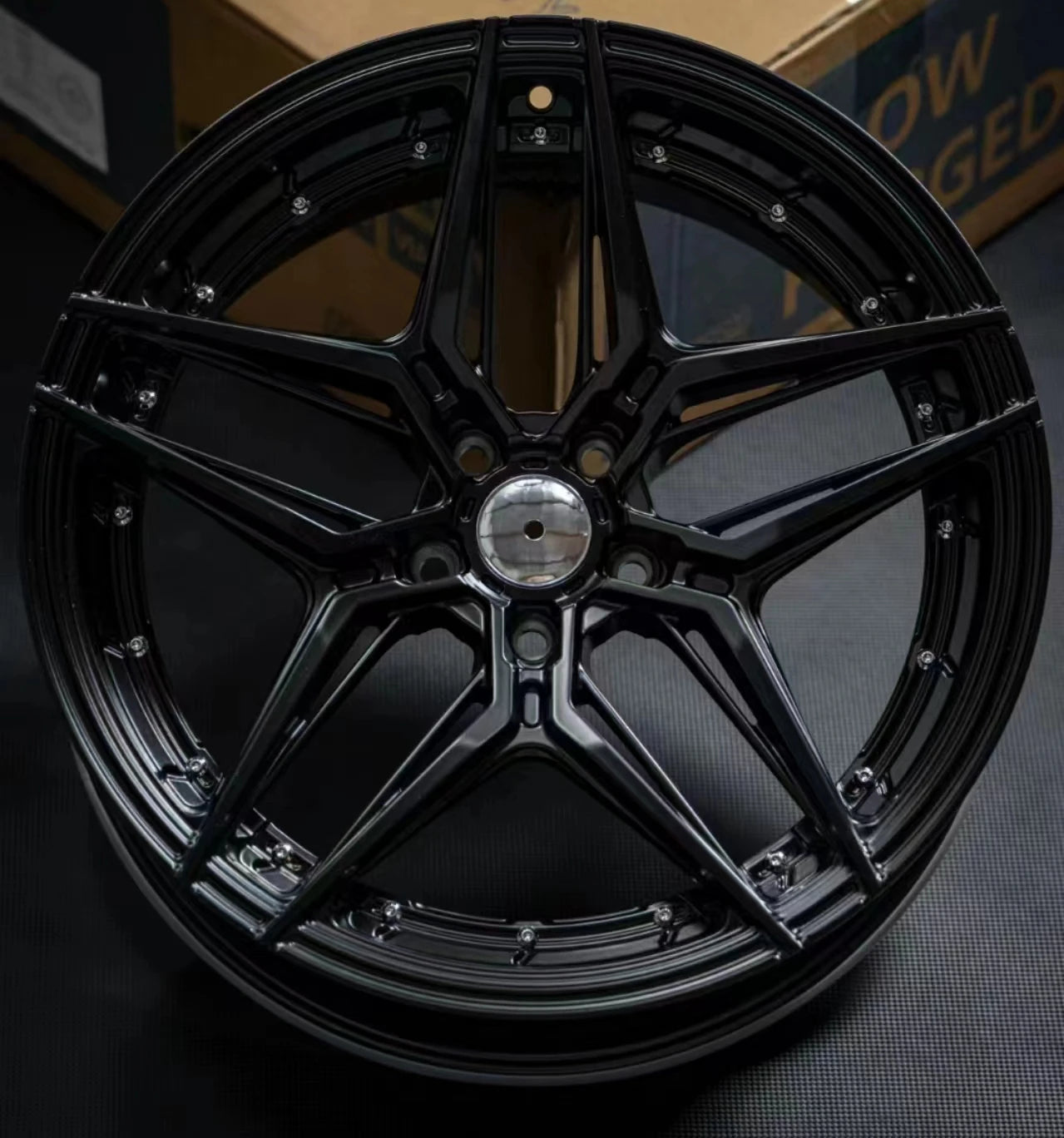 18-19 Inch Cast Aluminum Wheels 5 Hole Silver Black 5x98 5x100 5x108 5x112 5x114.3 5x120 PCD Deep Concave Lightweight Car Rims