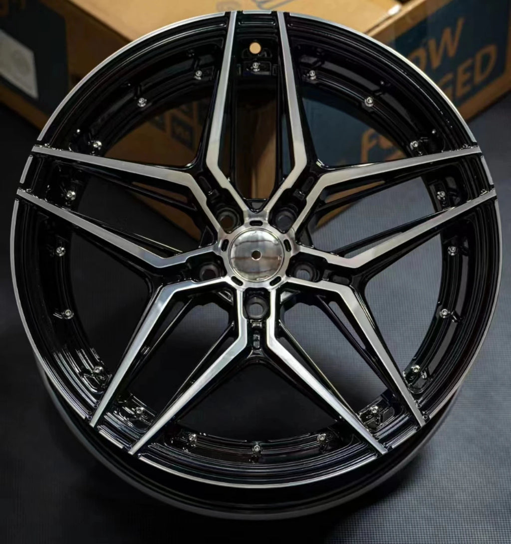 18-19 Inch Cast Aluminum Wheels 5 Hole Silver Black 5x98 5x100 5x108 5x112 5x114.3 5x120 PCD Deep Concave Lightweight Car Rims