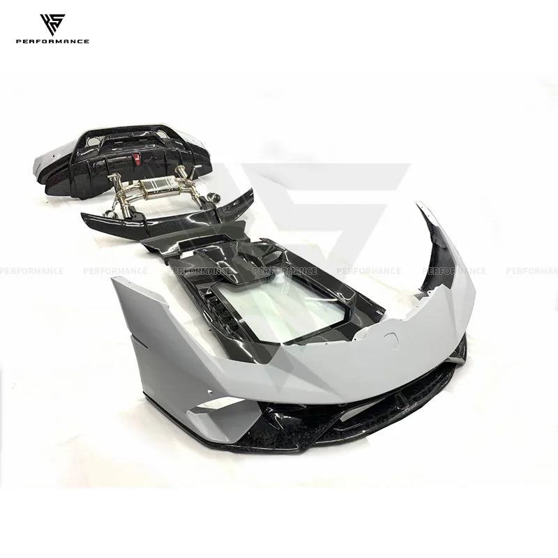 Performante Style Partial Dry Carbon Fiber Car Parts Body Kit With Bumper Hood Spoiler For Lambo Huracan LP580 LP610 2014-2018