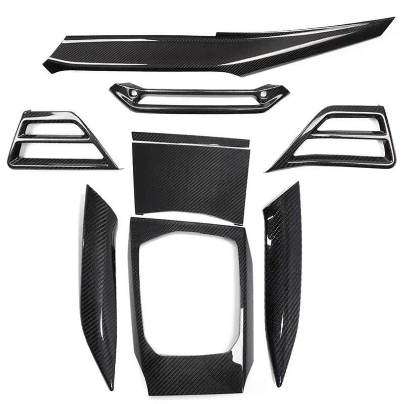 Real Carbon Fiber Central Dashboard Trim Cover For BMW 2 3 4 Series G42 G20 G22 G23 G26 M2 G87 M3 G80 G81 M4 G82 G83 2024-2025+