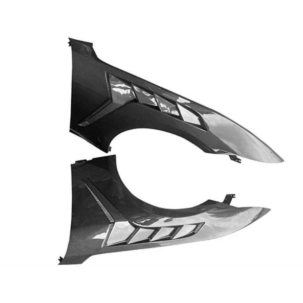 for Ford Mustang 2024+ Real Carbon Fiber Car Front Bumper Side Fender Fin Splitters Spoiler FRP Alpha Body Kits Accessories