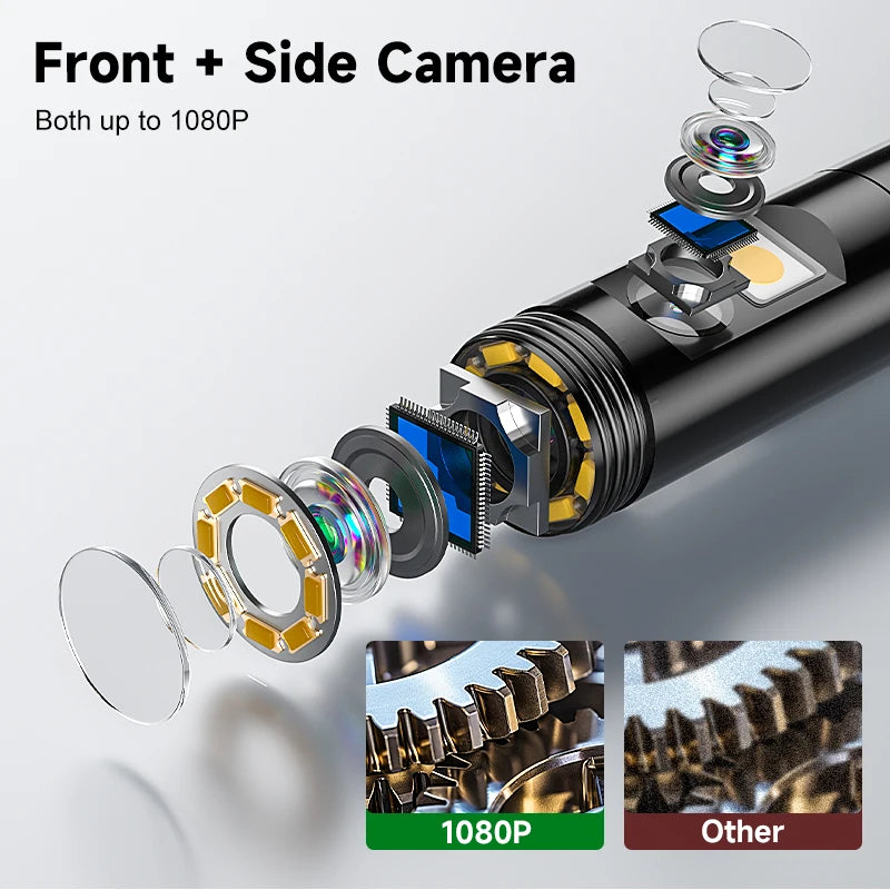 3 in 1 Phone Direct Endoscope Single Dual 1080P Camera for iPhone/Type-C/Android IP67 Waterproof Borescope Inspection Camera