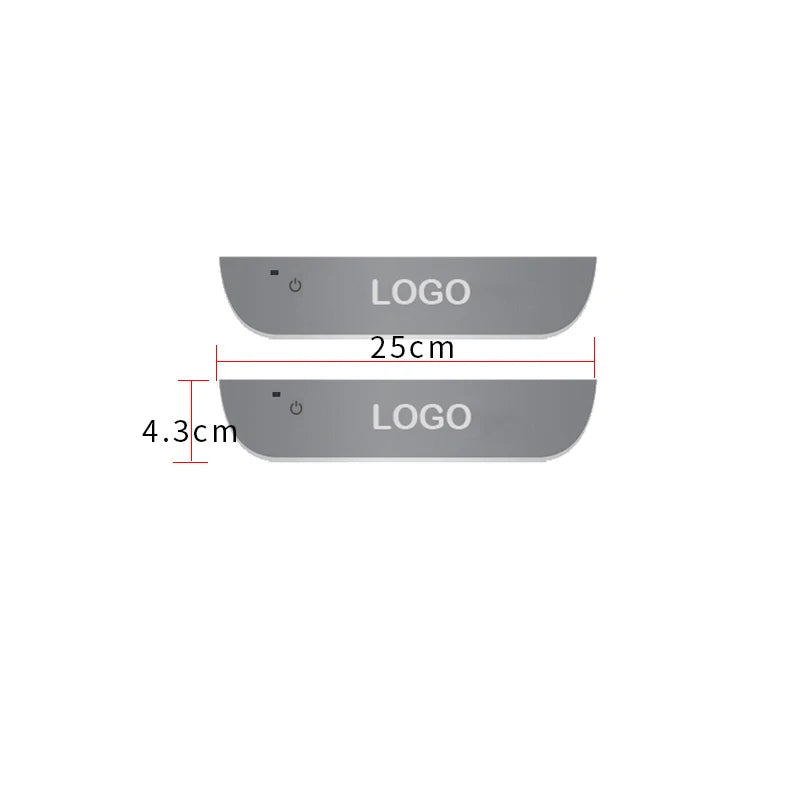 Customized For Ford ST Line Focus Fiesta Kuga Escape Car Welcome Door illuminated Sill Light Logo Lamp LED Car Pedal Decoration