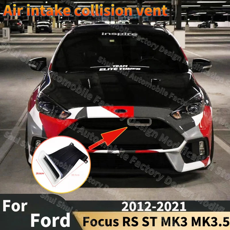 Car Front Bumper Air Inlet for Ford Focus 2012-2018 RS ST MK3 MK3.5/2019-2021 MK4 Car Splitter Spoiler Air Vent Modification Kit