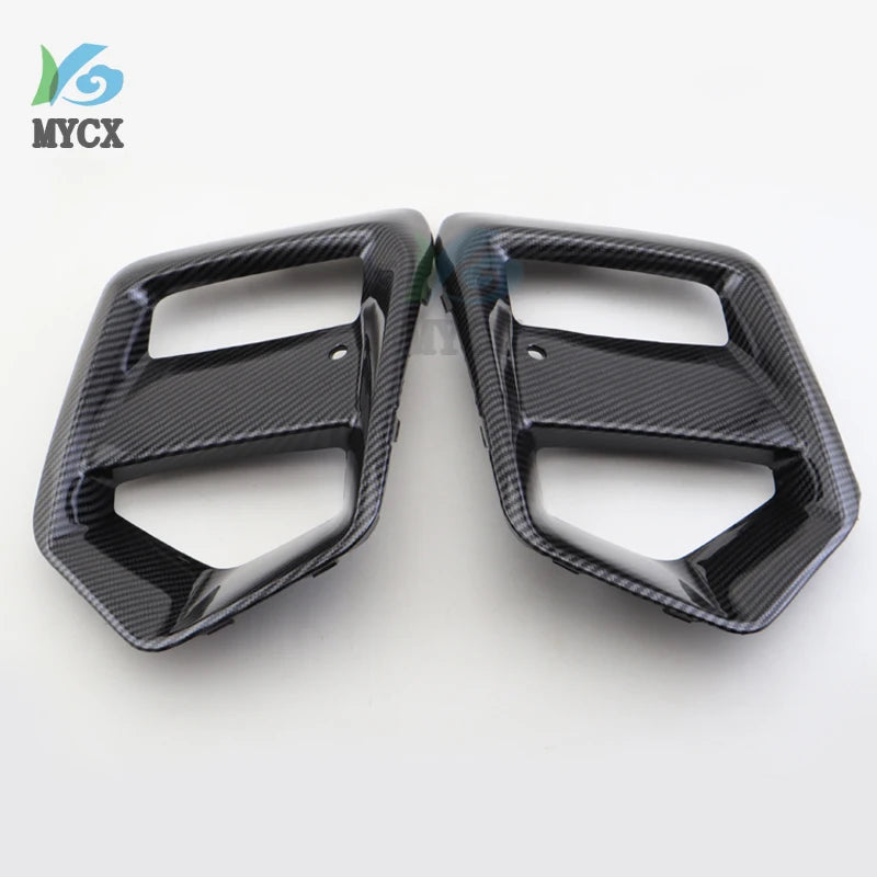 Car Fog Light Frame For Ford Focus RS 2015 2016 2017 2018 Focus Stline Modified Carbon Fiber Texture Fog Light Frame