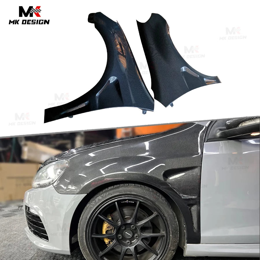 Carbon Fiber Front Fender Vents for Volkswagen VW GOLF 6 GTI R20 2009-2012 Carbon Side Fenders Car Accessories
