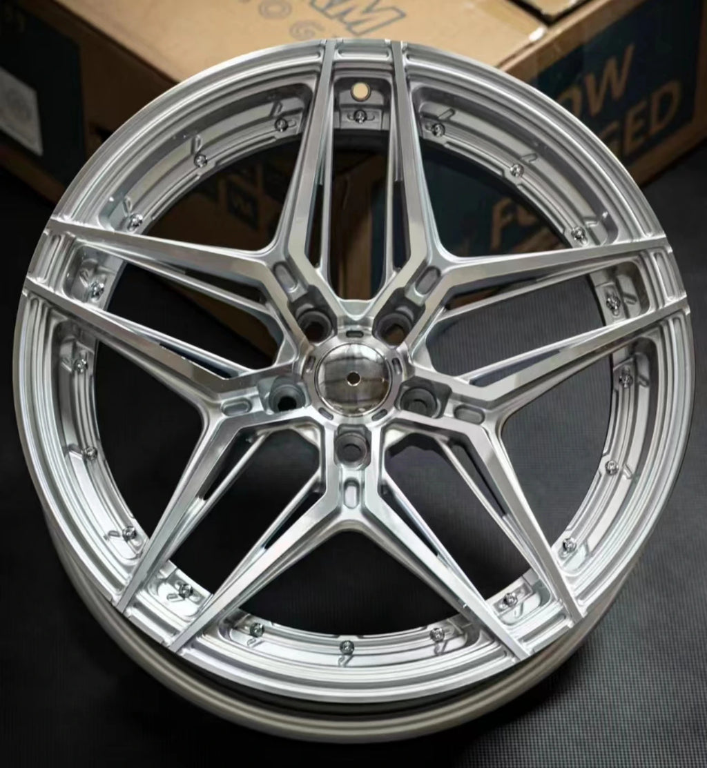 18-19 Inch Cast Aluminum Wheels 5 Hole Silver Black 5x98 5x100 5x108 5x112 5x114.3 5x120 PCD Deep Concave Lightweight Car Rims