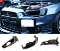 For Mitsubishi Evolution EVO X 10 Front Vented Headlight Air Duct Carbon fiber