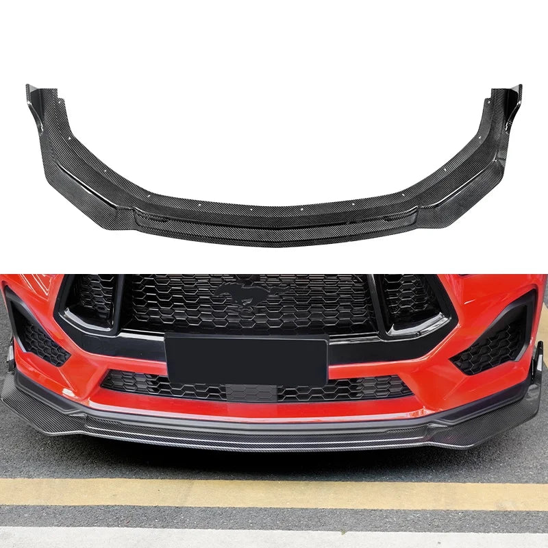 2024 2025 For Mustang GT Front Bumper Lip Genuine Carbon Fiber Exterior Decoration