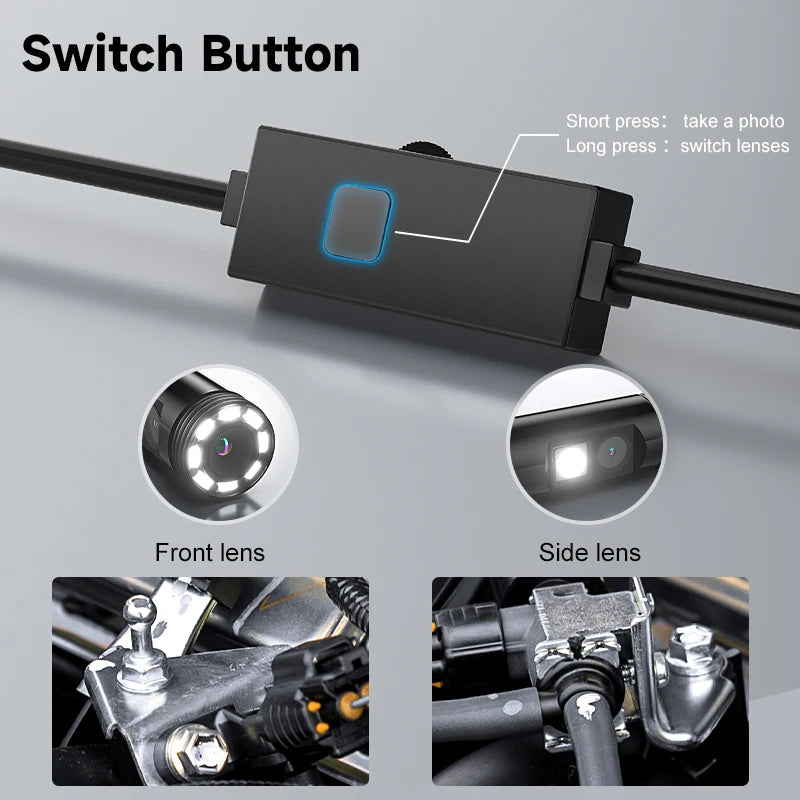 3 in 1 Phone Direct Endoscope Single Dual 1080P Camera for iPhone/Type-C/Android IP67 Waterproof Borescope Inspection Camera