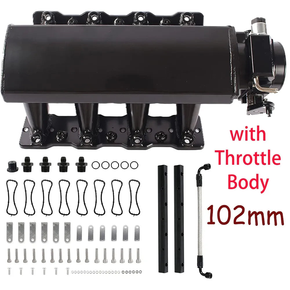 92mm/102mm Racing Intake Manifold Rail Eight Hole Intake Manifold Throttle Body For LS LS1 LS2 LS6 Chevrolet GMC Pontiac