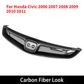For Honda Civic 2006-2011 Auto Front Grille Racing Grills Car Upper Bumper Hood Mesh Body Kit Accessories ABS Carbon Fiber Grid