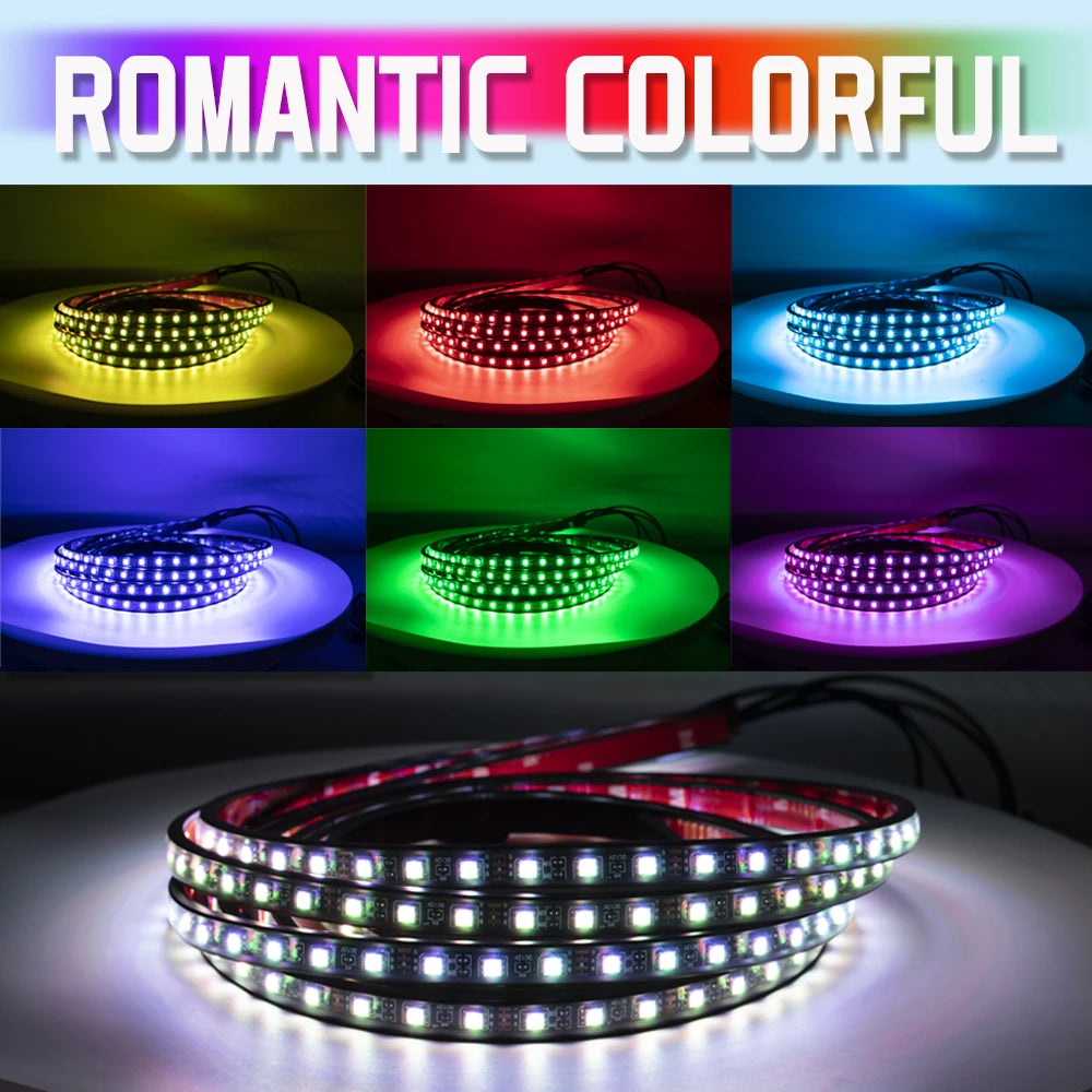 Car Charssis Flexible LED Strip Light LED Underbody APP Control RGB Neon Decorative Lamp For Honda Hyundai Kia Mercedes Benz VW