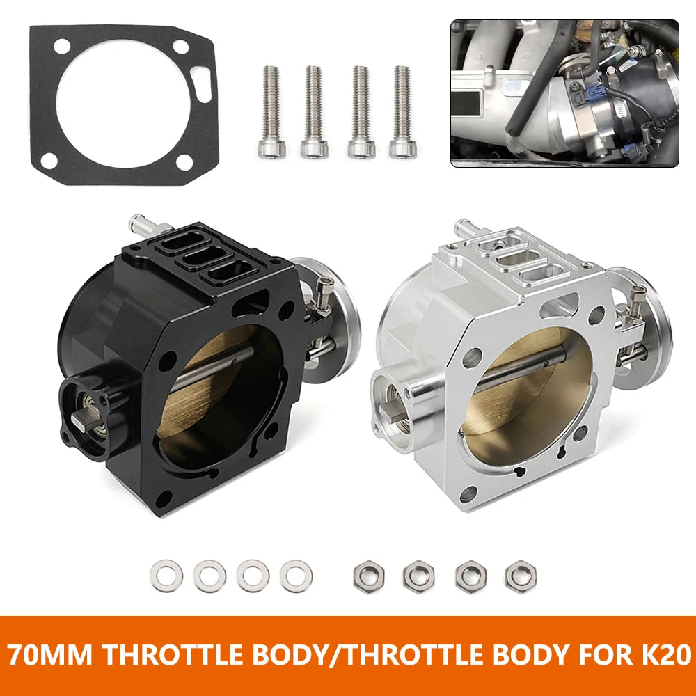 RASTP-Aluminum 70MM Intake System Throttle Body Performance Intake Manifold for RSX DC5 CIVIC SI EP3 K20 K20A CNC RS-THB005