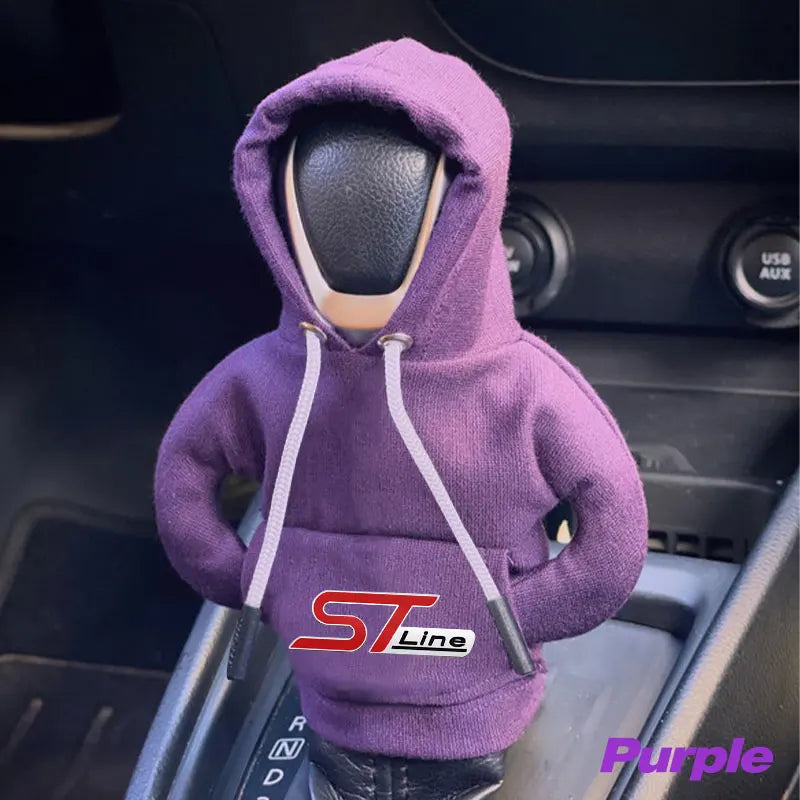 Hoodie Car Gear Shift Knob Cover Manual Handle Change Lever Cover For Ford ST Line Focus Mk4 MK3 4 EDGE Puma Fiesta Mondeo MK5