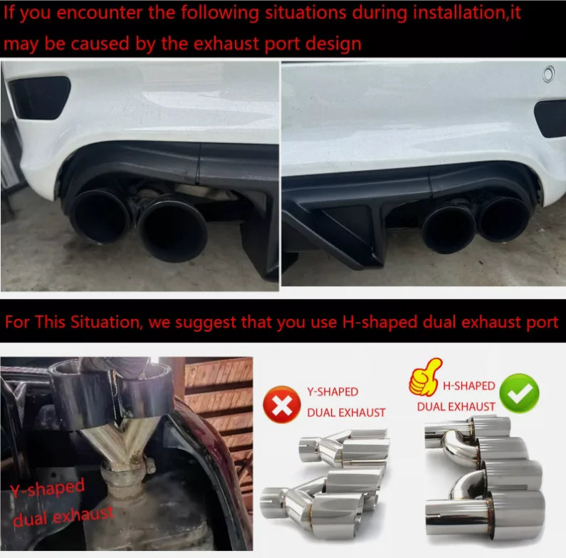 For Jeep Grand Cherokee SRT Model Modified With Four-Exhaust 2014-2022 (H Shaped Exhaust) Rear Bumper Diffuser Car Accessories
