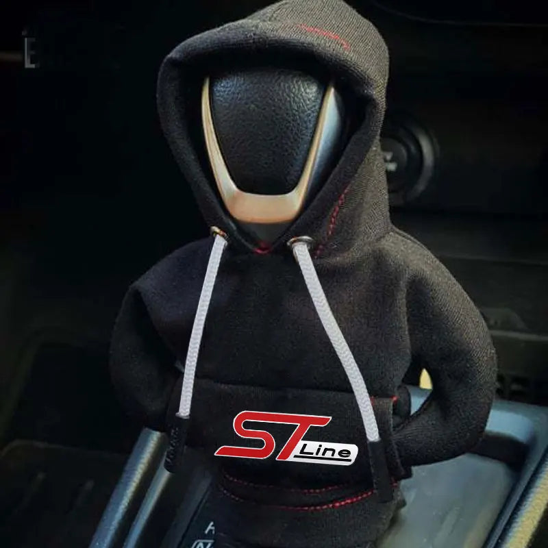 Hoodie Car Gear Shift Knob Cover Manual Handle Change Lever Cover For Ford ST Line Focus Mk4 MK3 4 EDGE Puma Fiesta Mondeo MK5