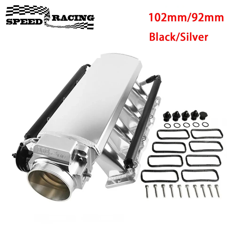 92mm/102mm Racing Intake Manifold Rail Eight Hole Intake Manifold Throttle Body For LS LS1 LS2 LS6 Chevrolet GMC Pontiac