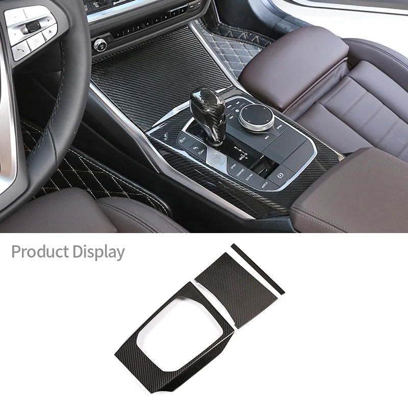 Real Carbon Fiber Central Dashboard Trim Cover For BMW 2 3 4 Series G42 G20 G22 G23 G26 M2 G87 M3 G80 G81 M4 G82 G83 2024-2025+