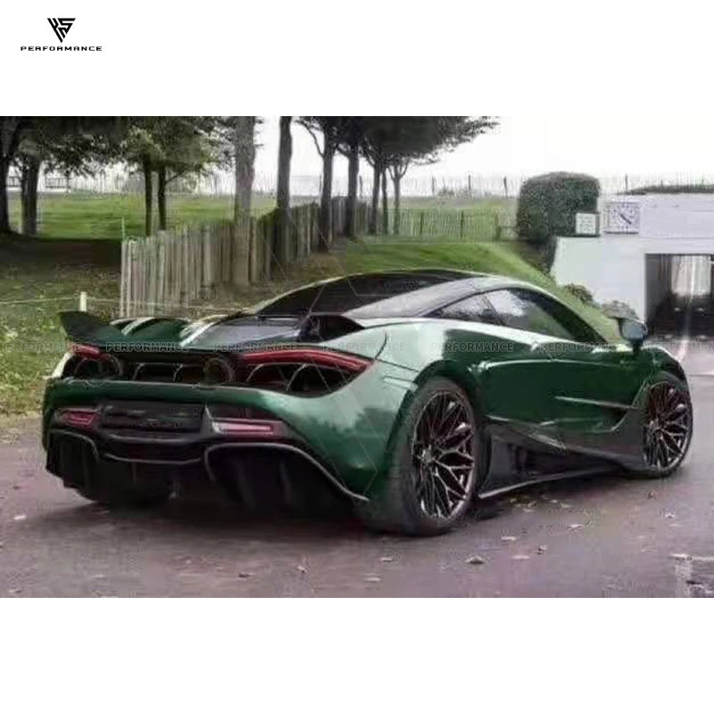 Topcar Style Dry Carbon Fiber Car Body Kit With Lip Spoiler Hood Side Skirts Diffuser For Mclaren 720S Coupe Carbon Kit