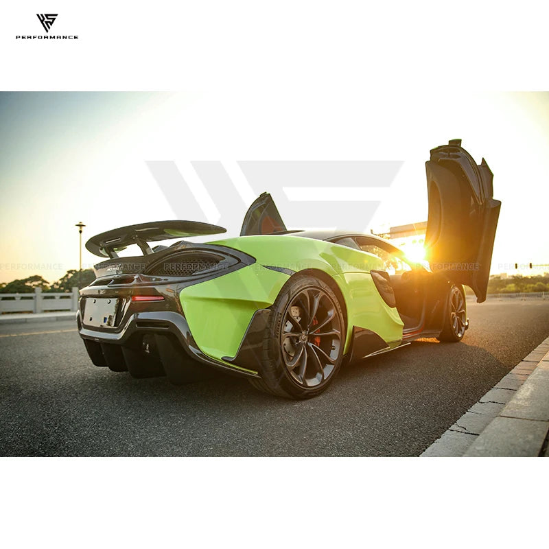 High Quality 600LT Style Dry Carbon Fiber Car Parts Body Kit With Exhaust Hood Bumper For Mclaren 540C 570S 570GT 2015-2018