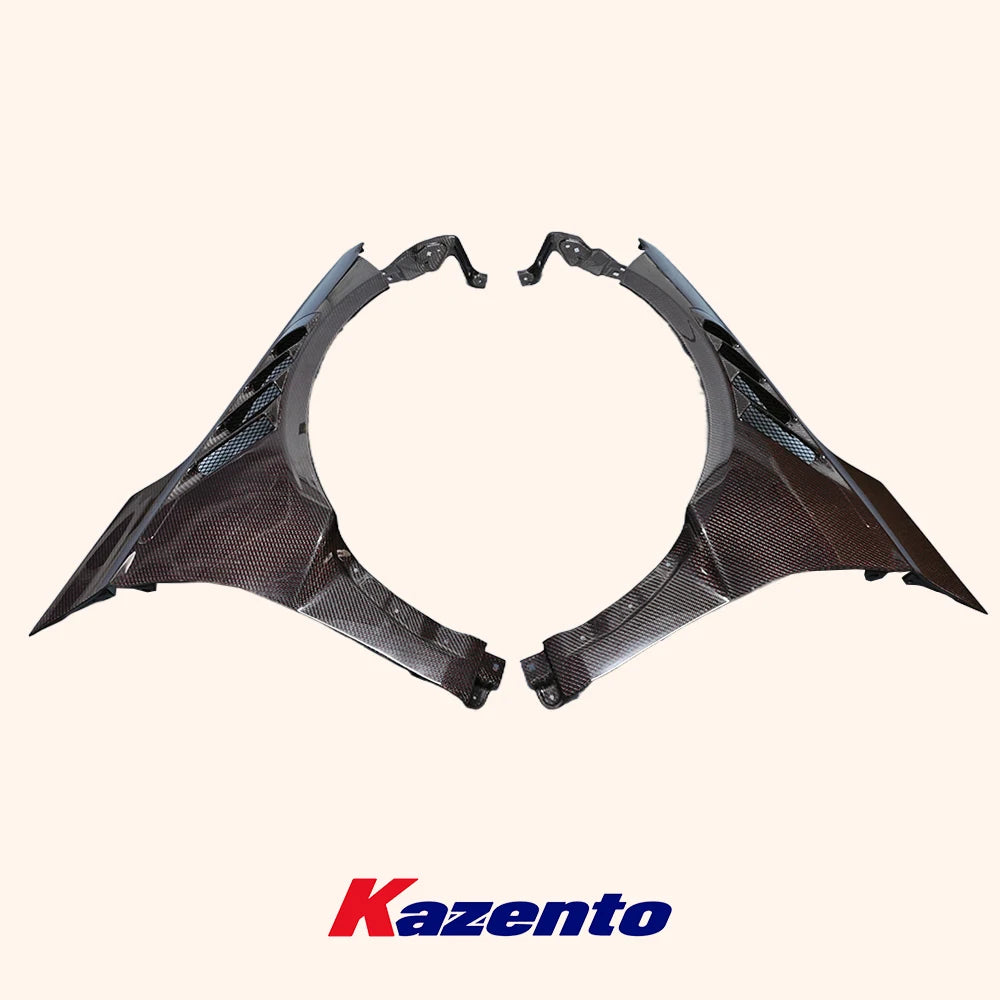 For Honda Civic Type R FL5 KZ Style Carbon Cooling Vented Front Fender 2pcs