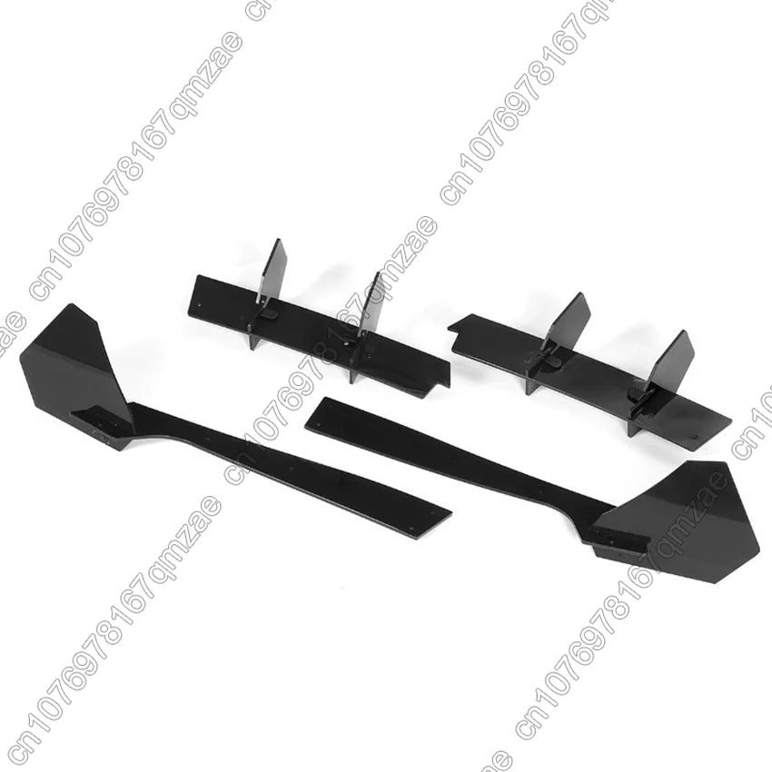 Car Rear Bumper Diffuser Fit For Ford Mustang 2018 2019 2020 2021 Body Kit Gloss Black Clip installation ABS Plastic