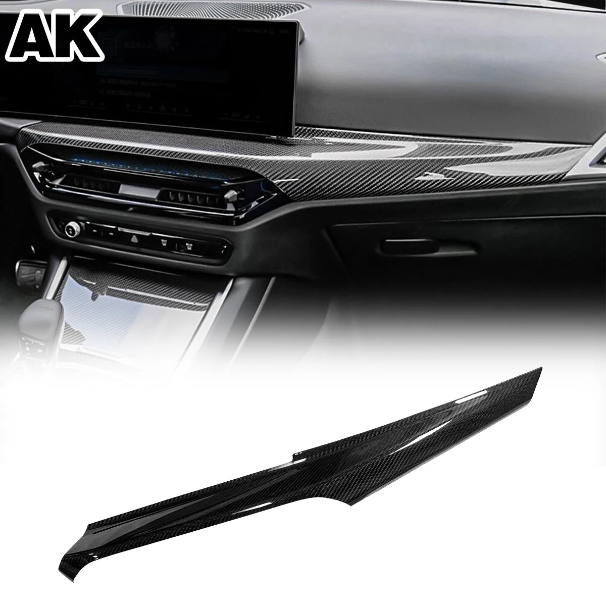 Real Carbon Fiber Central Dashboard Trim Cover For BMW 2 3 4 Series G42 G20 G22 G23 G26 M2 G87 M3 G80 G81 M4 G82 G83 2024-2025+