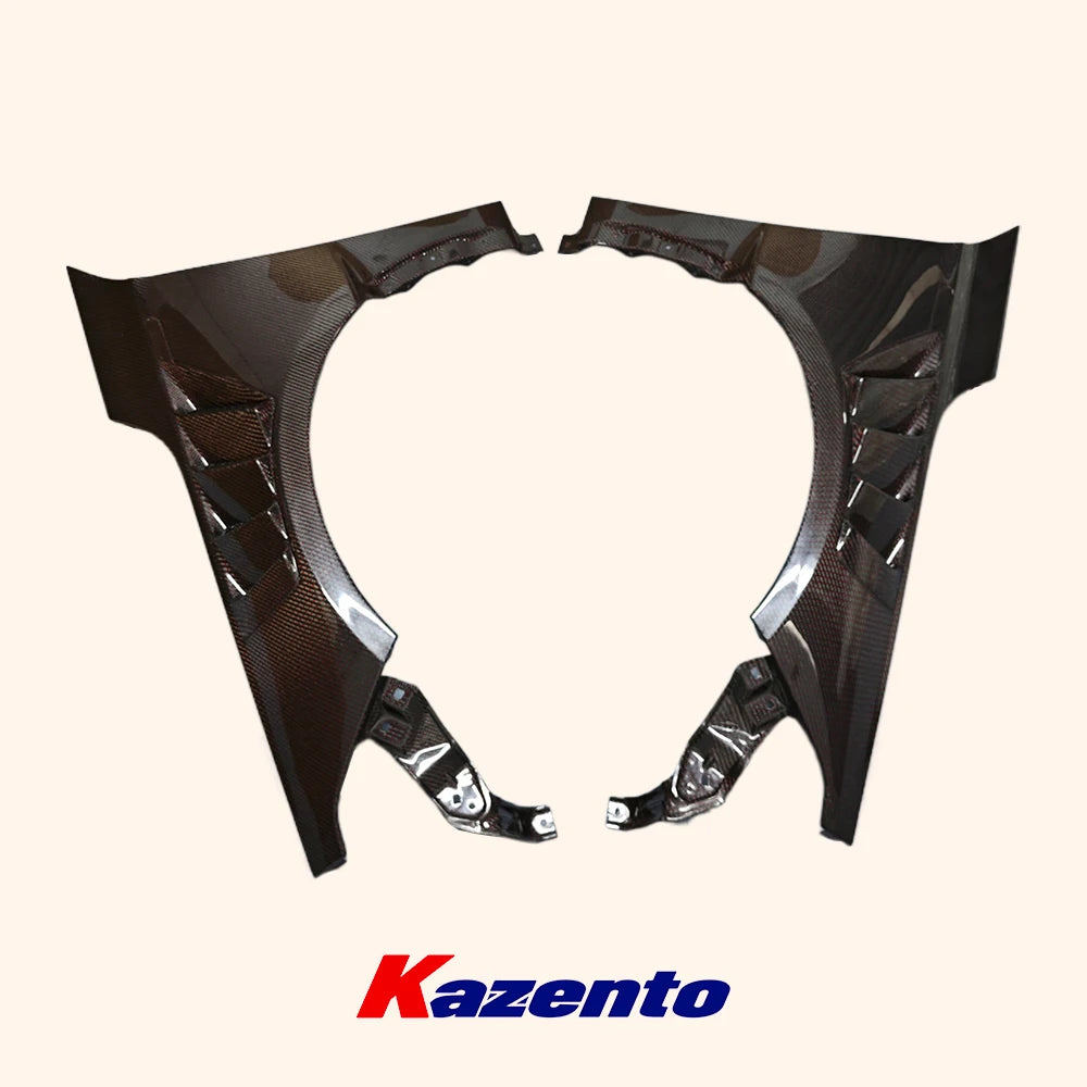 For Honda Civic Type R FL5 KZ Style Carbon Cooling Vented Front Fender 2pcs