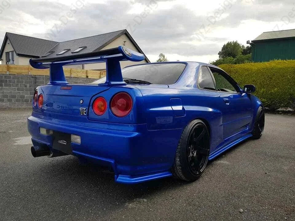 Carbon Fiber Face Ztune Style Body Kit Fit For 1999-2002 Skyline R34 GTT 2D GTR Conversion  Aero Set