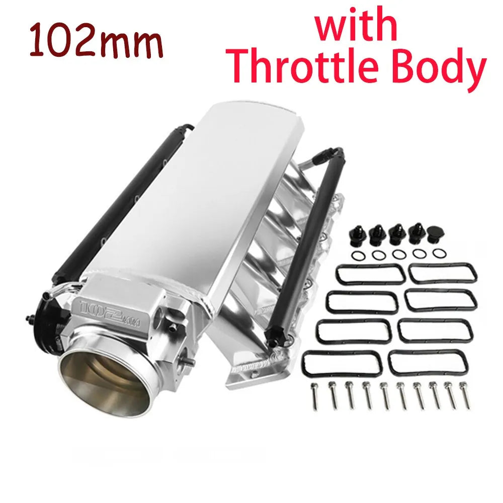 92mm/102mm Racing Intake Manifold Rail Eight Hole Intake Manifold Throttle Body For LS LS1 LS2 LS6 Chevrolet GMC Pontiac