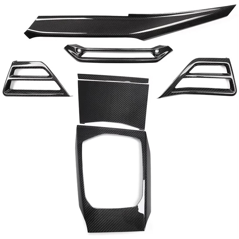 Real Carbon Fiber Central Dashboard Trim Cover For BMW 2 3 4 Series G42 G20 G22 G23 G26 M2 G87 M3 G80 G81 M4 G82 G83 2024-2025+