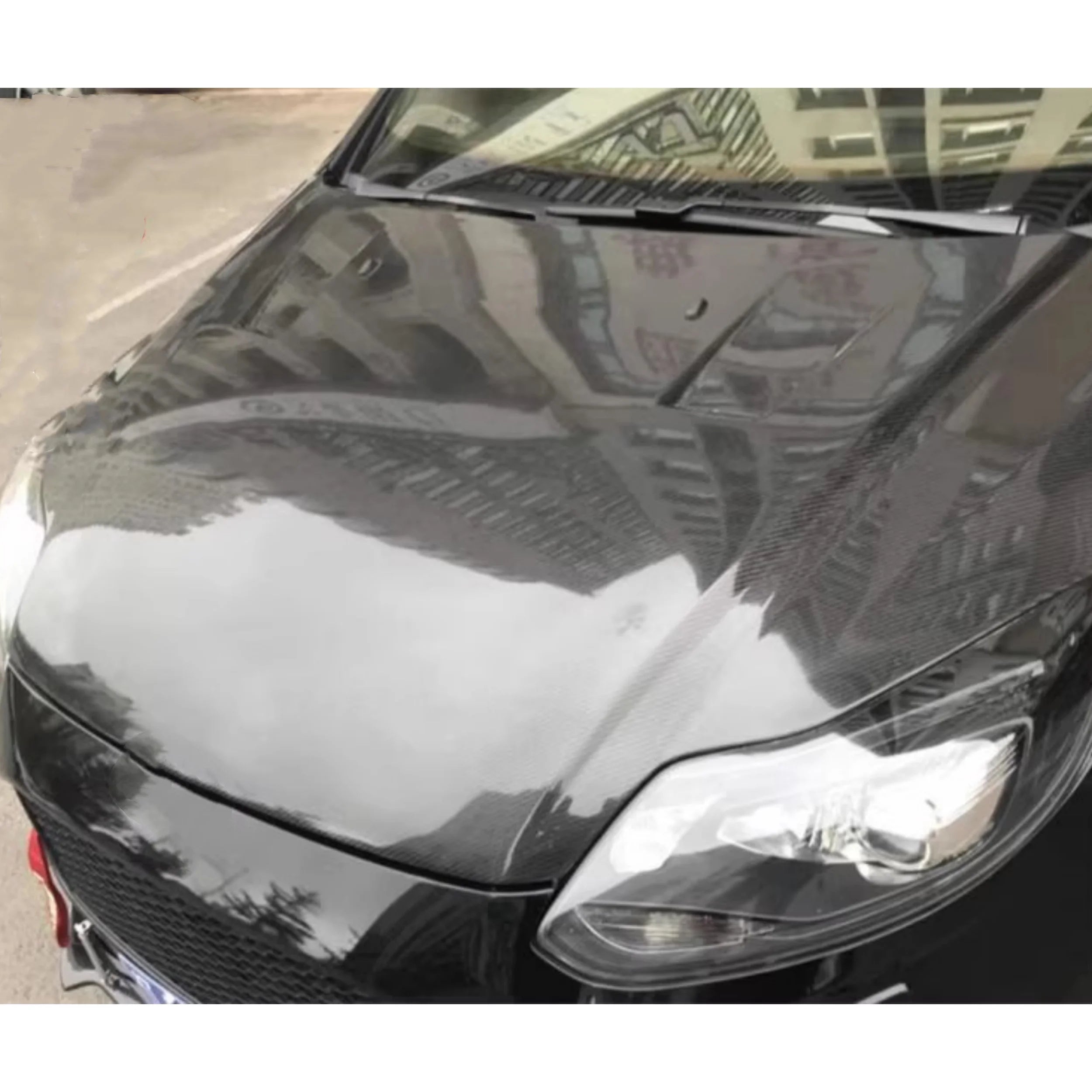 Engine cover Assembly for Ford Focus ST 12-14 modified Carbon fiber Hood Engine Bonnet Body kit Car Accessories